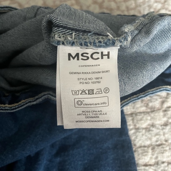 MSCH Copenhagen Denim Midi Skirt Size M - Picture 3 of 7